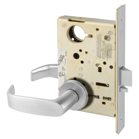 SARGENT Grade 1 Institutional Privacy Mortise Lock, L - Lever, LN - Rose, Field Reversible, Less Cylinder, A LC-8267 LNL 26D